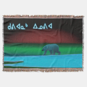 Kuvianak Innovia - Polar Lights Polar Bear Throw Blanket