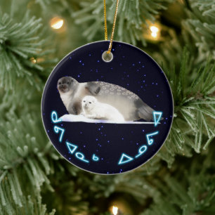 Kuvianak Innovia - Ringed Seal Ceramic Tree Decoration