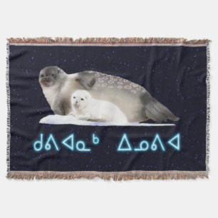 Kuvianak Innovia - Ringed Seal Throw Blanket