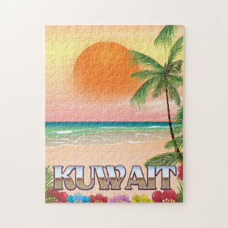 kuwait beach travel poster jigsaw puzzle