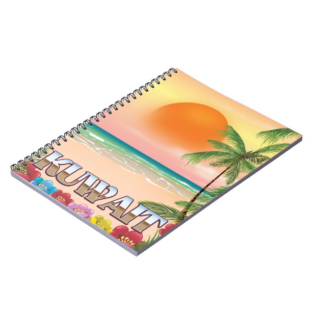 kuwait beach travel poster notebook (Left Side)