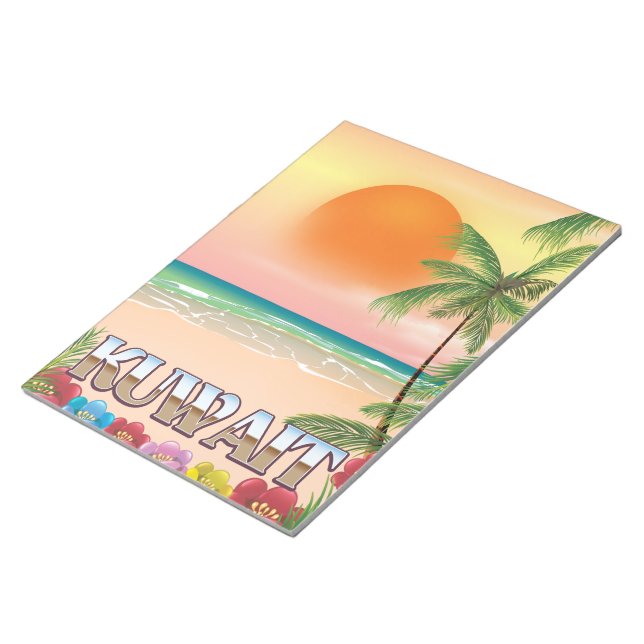 kuwait beach travel poster notepad (Angled)