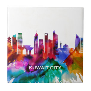 Kuwait City Skyline Tile