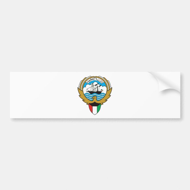 Kuwait coat of arms bumper sticker (Front)