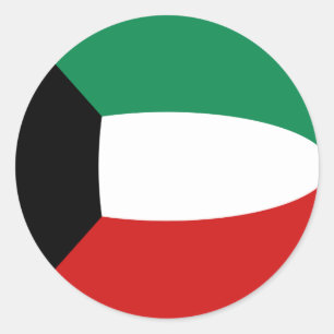 Kuwait Fisheye Flag Sticker