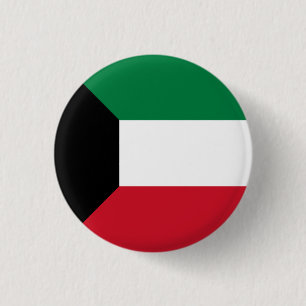Kuwait Flag 3 Cm Round Badge
