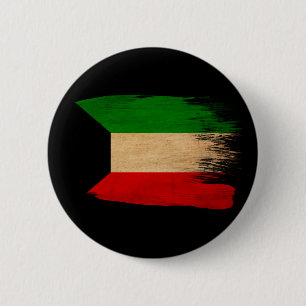 Kuwait Flag 6 Cm Round Badge