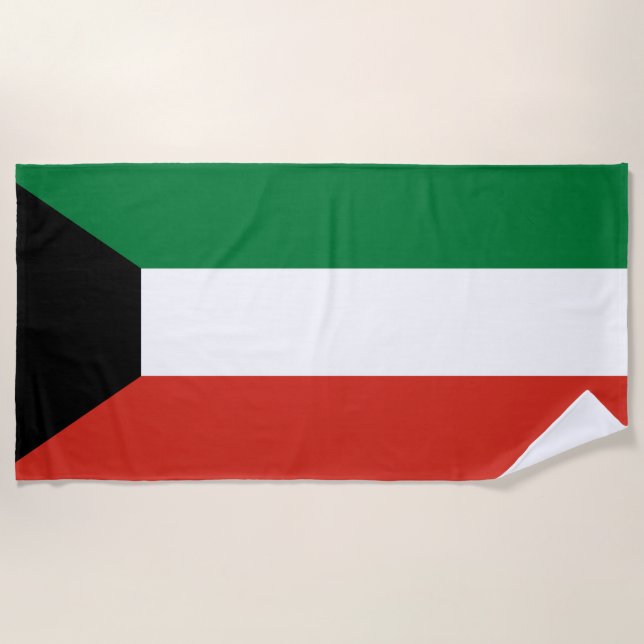 Kuwait flag beach towel (Front)