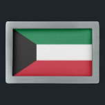 Kuwait Flag Belt Buckle<br><div class="desc">Patriotic flag of Kuwait.</div>