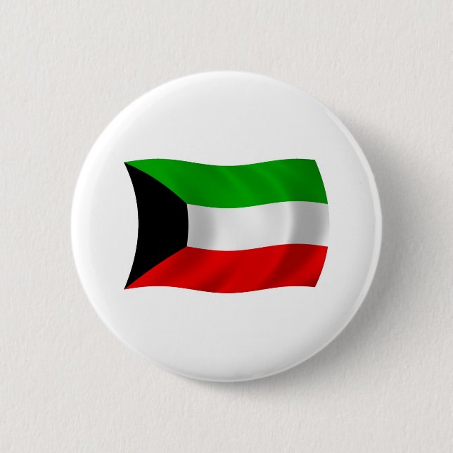 Kuwait Flag Button (Front)