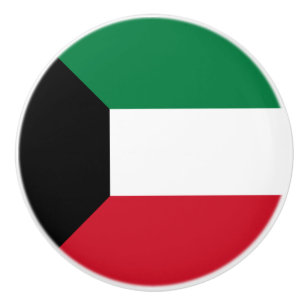 Kuwait Flag Ceramic Knob