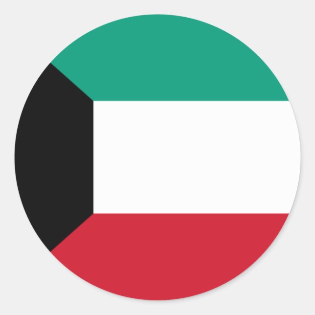 Kuwait Flag Classic Round Sticker (Front)