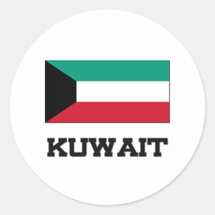 Kuwait Flag Classic Round Sticker