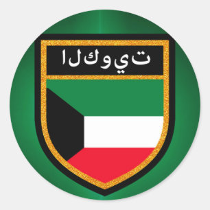 Kuwait Flag Classic Round Sticker