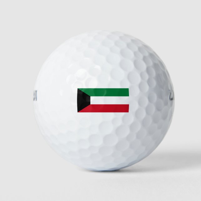 Kuwait Flag Golf Balls (Front)