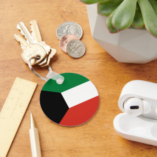 Kuwait flag key ring