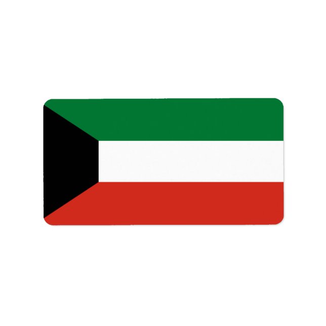 Kuwait flag label (Front)