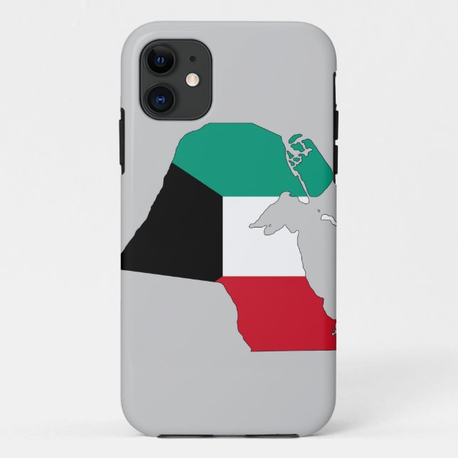 Kuwait Flag Map Case-Mate iPhone Case (Back)