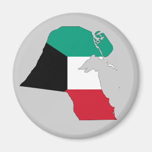 Kuwait Flag Map Magnet