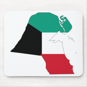 Kuwait Flag Map Mouse Mat