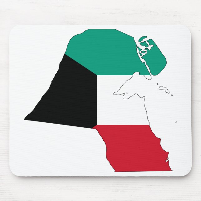 Kuwait Flag Map Mouse Mat (Front)