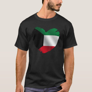 Kuwait Flag On Shape Of Heart Kuwaiti Kuwait T-Shirt