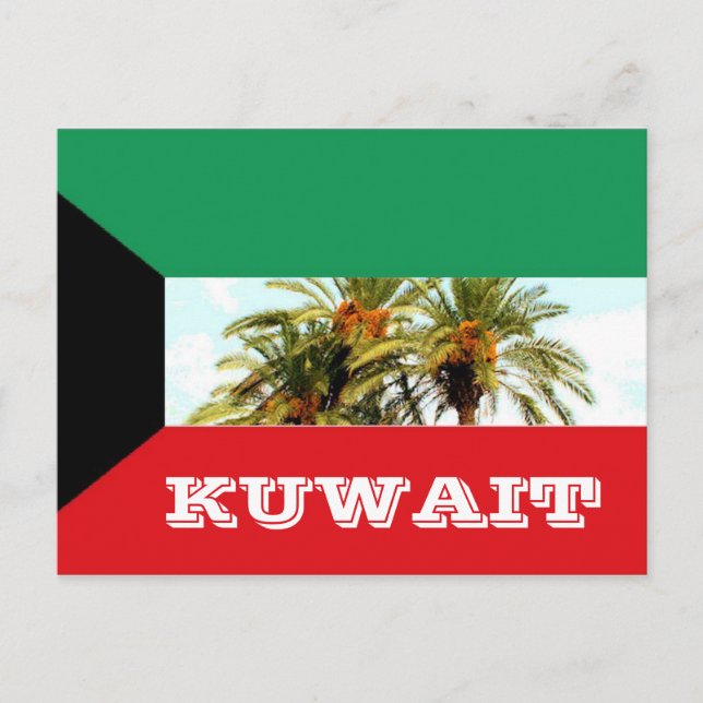 Kuwait flag postcard (Front)