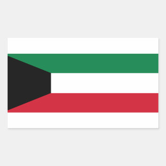 Kuwait Flag Rectangular Sticker