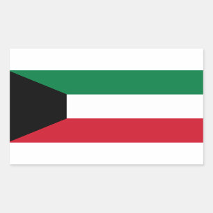 Kuwait Flag Rectangular Sticker