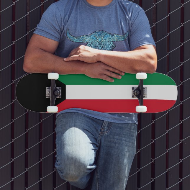 Kuwait Flag Skateboard (Outdoor 3)