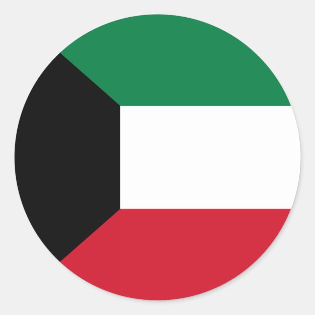 Kuwait Flag Sticker (Front)