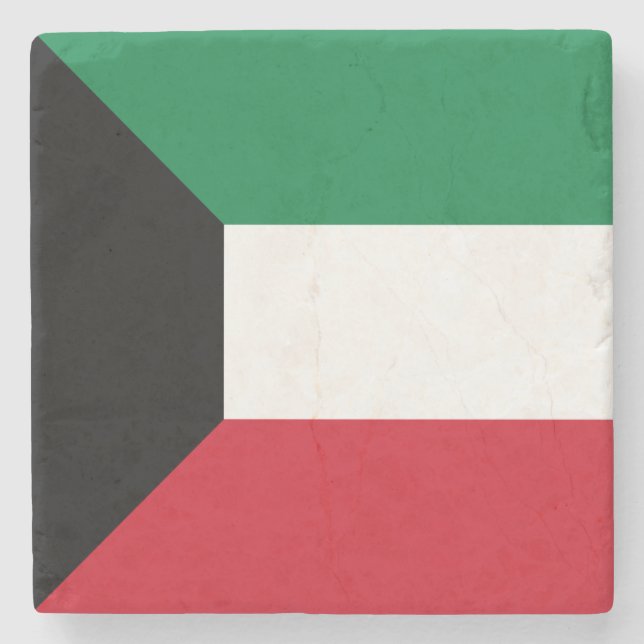 Kuwait Flag Stone Coaster (Front)