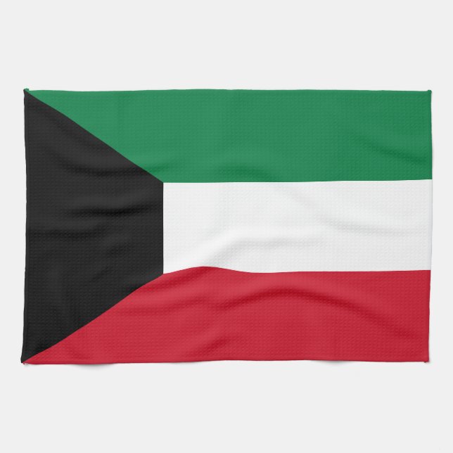 Kuwait Flag Tea Towel (Horizontal)