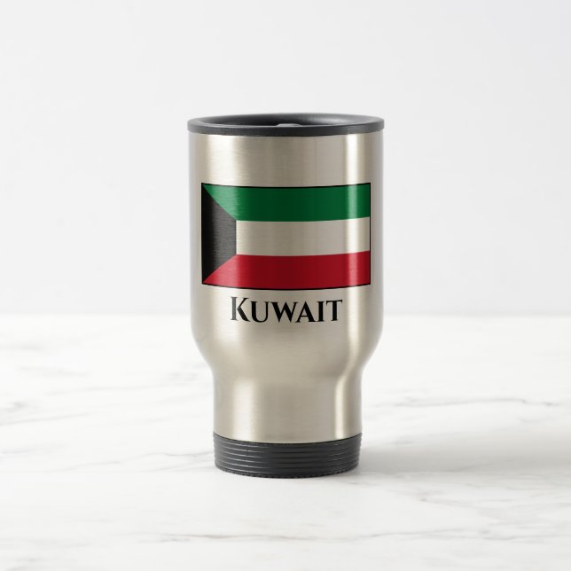 Kuwait Flag Travel Mug (Center)