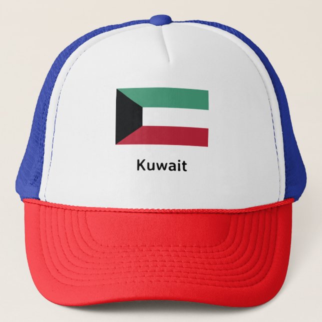 Kuwait Flag Trucker Hat (Front)