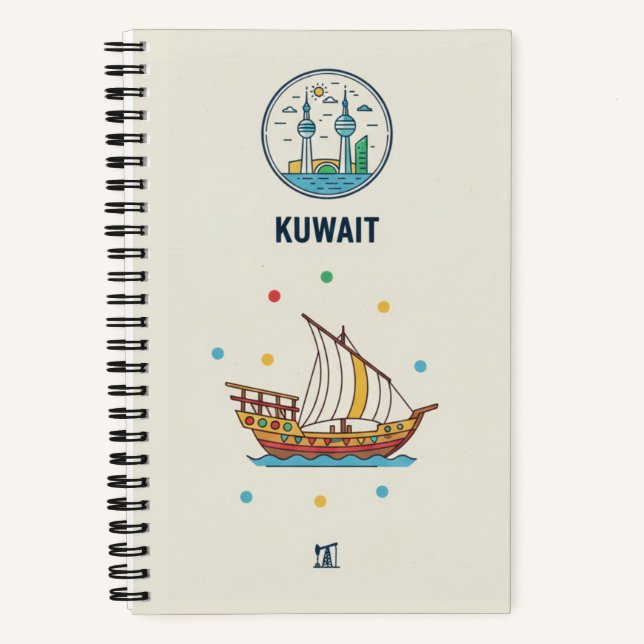 Kuwait Heritage & Traditional Dhow Photo Archive  Notebook (Front)