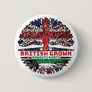Kuwait Kuwaiti Uk United Kingdom British Tree 6 Cm Round Badge