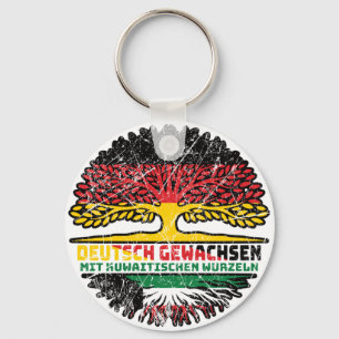 Kuwait Kuwaitisch Deutsch Deutschland Baum Wurzel Key Ring