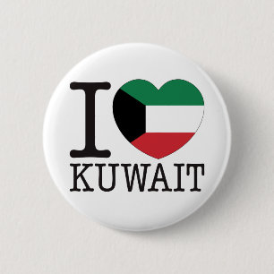 Kuwait Love v2 6 Cm Round Badge