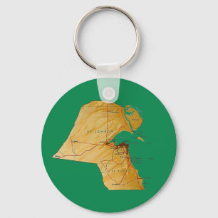 Kuwait Map Keychain