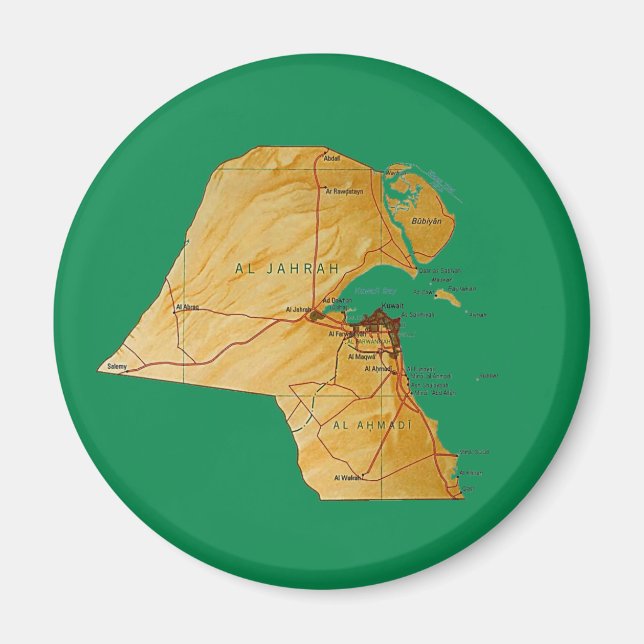 Kuwait Map Magnet (Front)