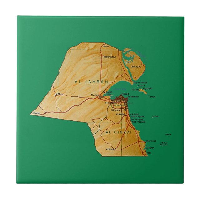 Kuwait Map Tile (Front)