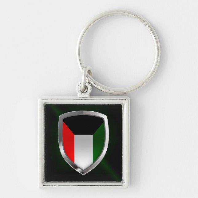 Kuwait Metallic Emblem Key Ring (Front)
