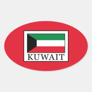 Kuwait Oval Sticker