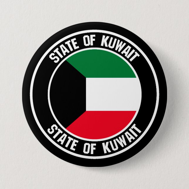 Kuwait Round Emblem 7.5 Cm Round Badge (Front)