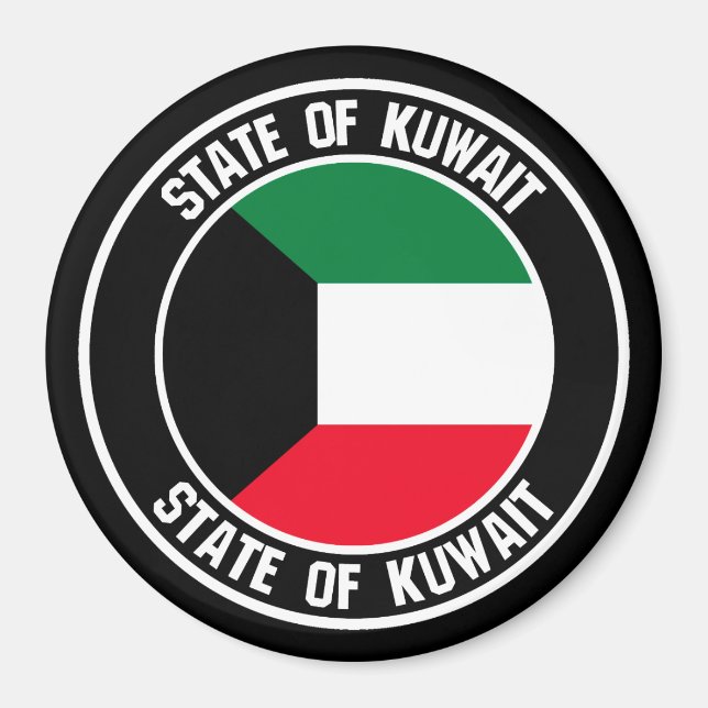 Kuwait Round Emblem Magnet (Front)