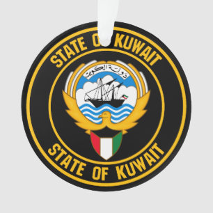 Kuwait Round Emblem Ornament