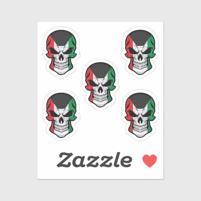 Kuwait Smiling Skull Flag (Sheet)
