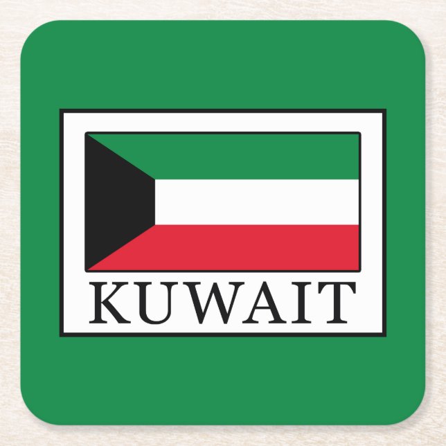 Kuwait Square Paper Coaster (Front)