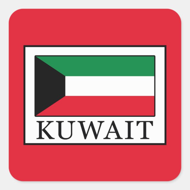 Kuwait Square Sticker (Front)